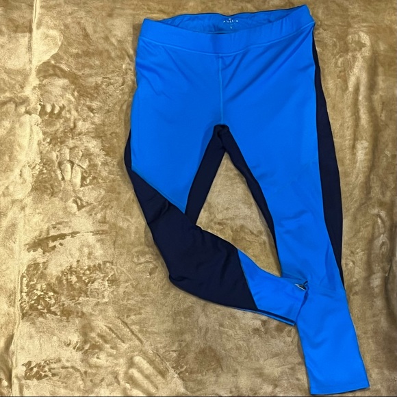 Blue Colorblock Athleta Leggings - Picture 1 of 6